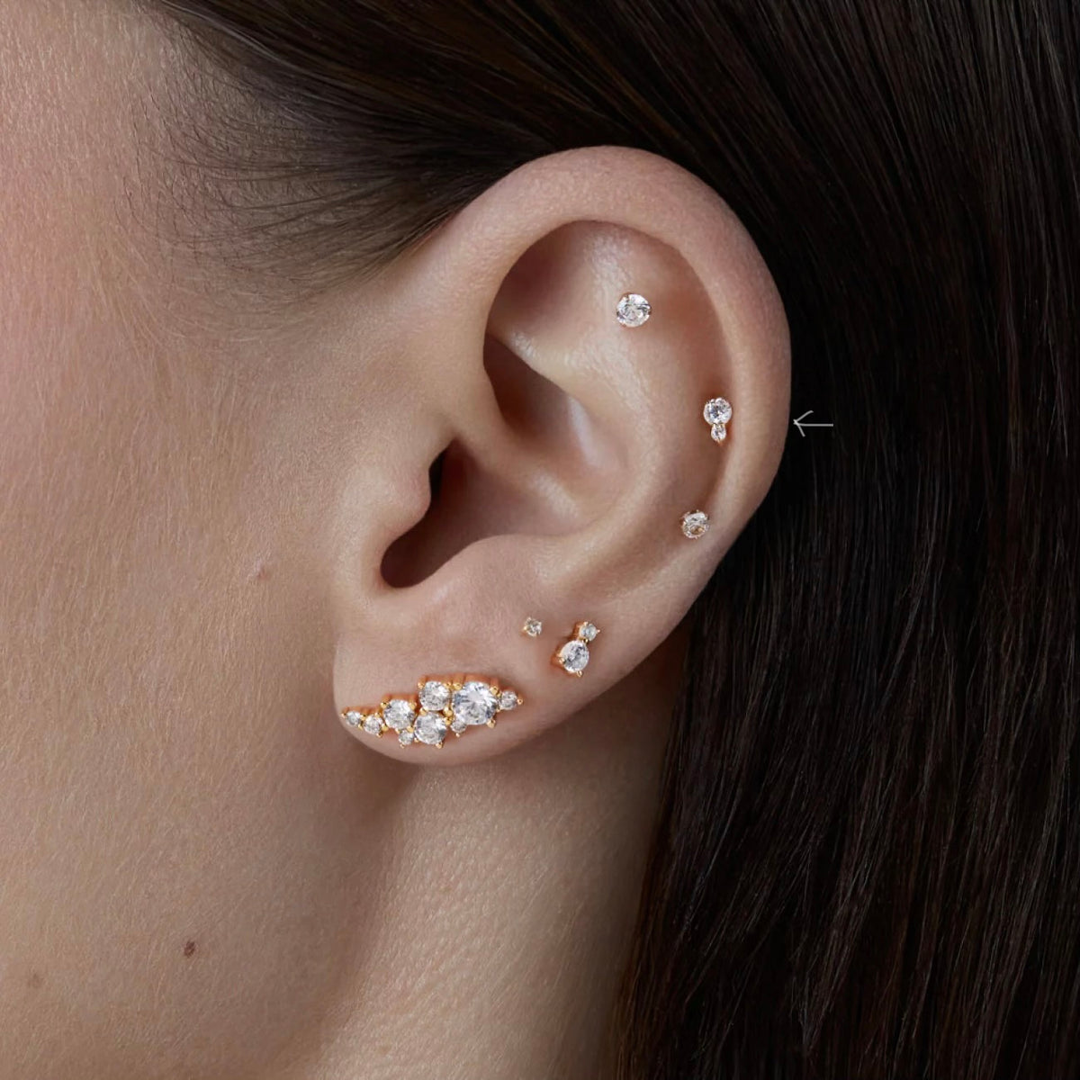 PIERCING FLOCON TITANE