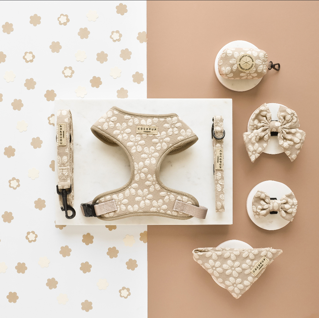 Bandana LUXE - Fleurs moka