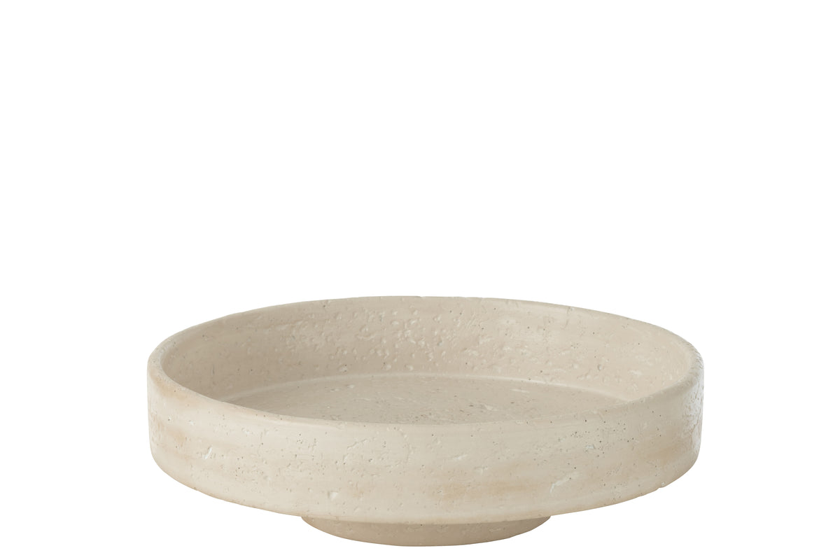 PLATEAU DECO OLINA CIMENT CREME S 53010