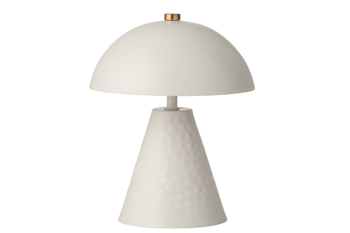 LAMPE CHAMPIGNON FER BLANC