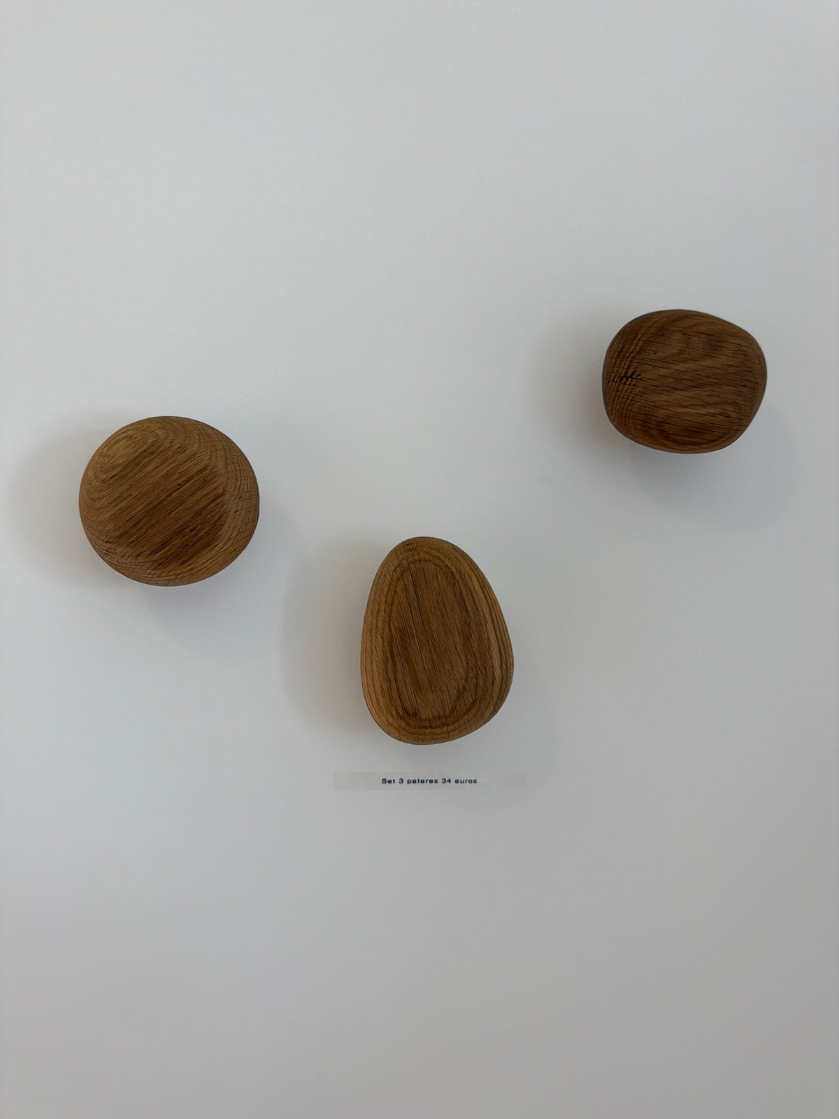 SET DE 3 PATERES GALET BOIS NATURAL