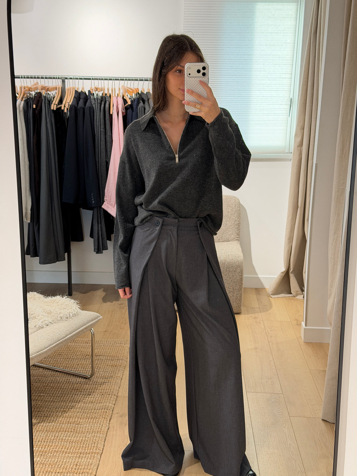 TOP GRIS ZIPPE