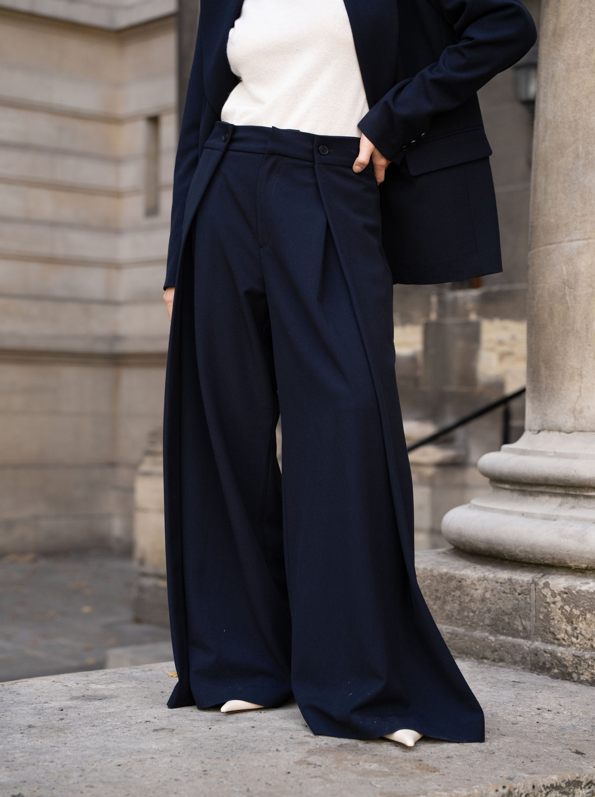 PANTALON LARGE MARINE P26123